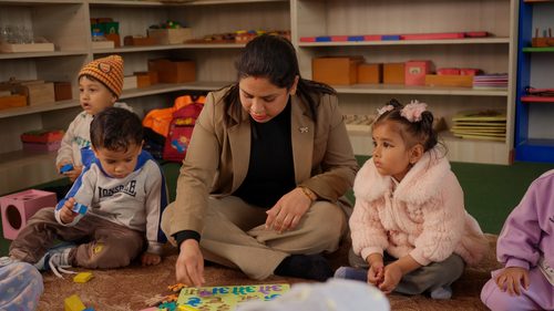 Story time with the nursery group